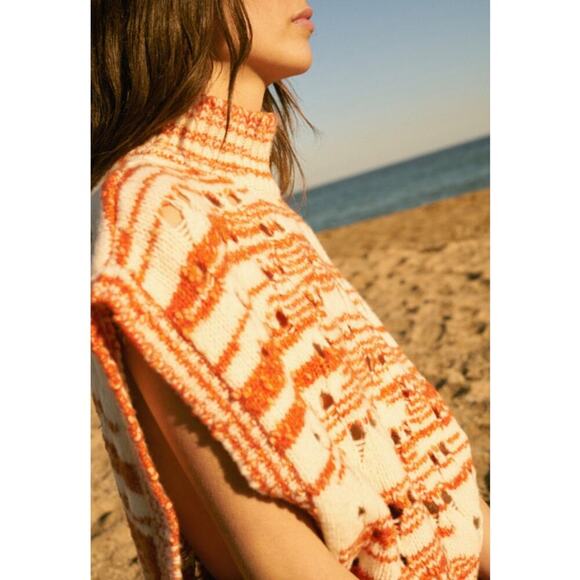 Sita Murt Sweater Vest Mock Neck Merino Wool Medium EU 38 Coastal Boho - Picture 2 of 10